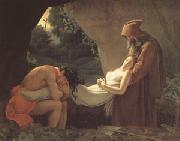 Anne-Louis Girodet-Trioson The Burial of Atala (mk05) oil on canvas